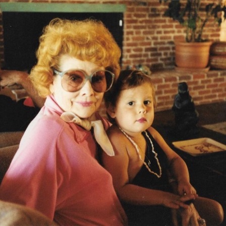 Katharine Luckinbill with her grandmother Lucille Ball.